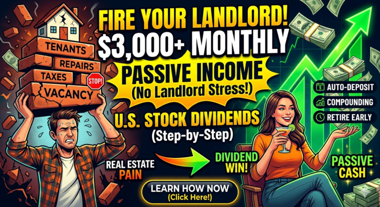 How to Fire Your Landlord: Build a $3,000/Month Passive Income Stream with US Dividend Stocks (Without the Real Estate Headaches)